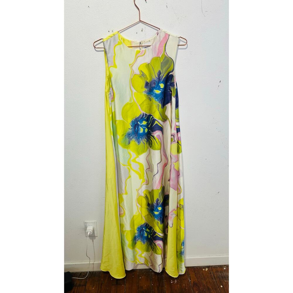 MISA Los Angeles Multicolored Abstract Floral Ruffle Smocked Waist Sylvie Dress - Picture 3 of 16